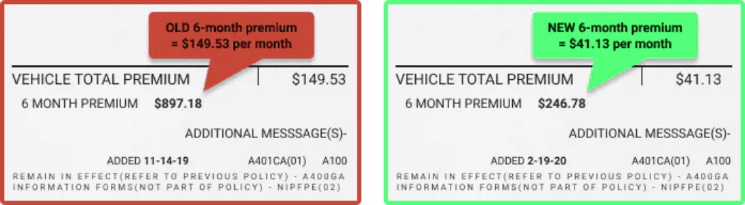 old and new premiums